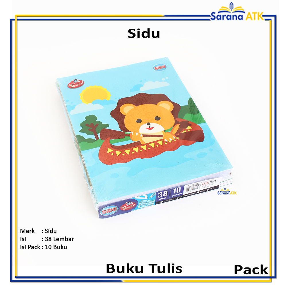 

Sidu – Buku Tulis Bergaris Varian 38 Lembar – Pack