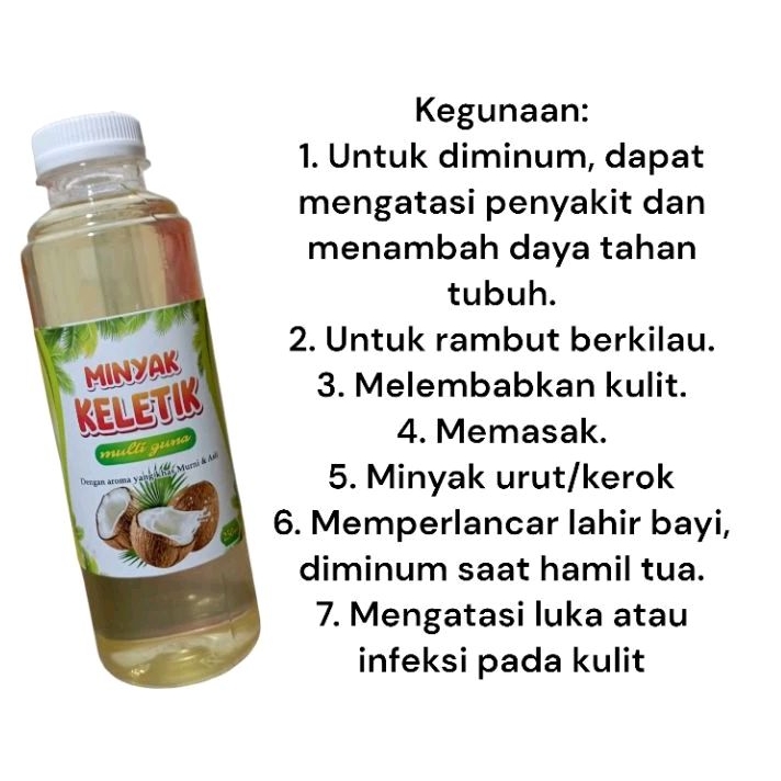 

minyak kelapa - minyal kletik - nasywah 250ml