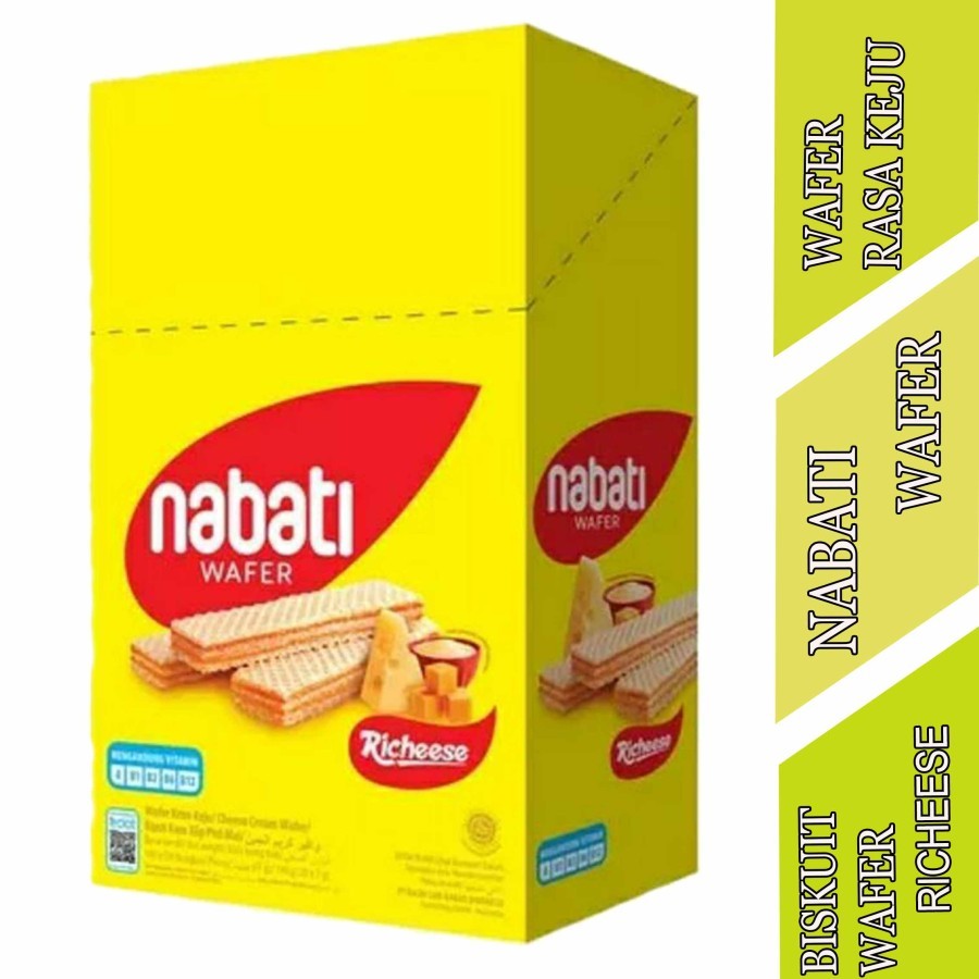 

Wafer Richeese - Nabati - Wafer Rasa Cream Keju - Isi 20pcs x 5gr