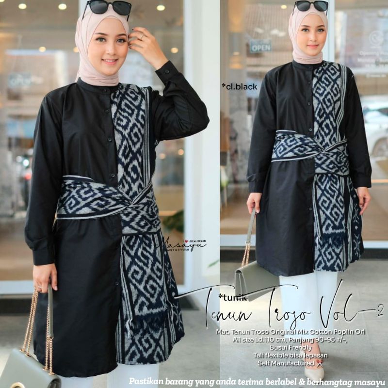 TENUN MASAYU/TENUN TROSO SOLO/TUNIK TENUN/TUNIK KERJA/TUNIK TENUN MURAH/TUNIK TENUN KERJA