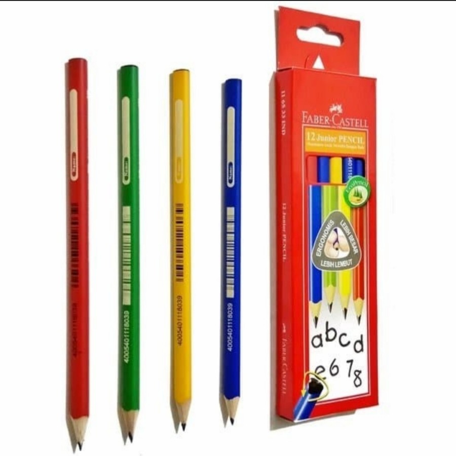 

FABER CASTELL Junior Triangular Pre School Grip Pensil 2B 1165 33