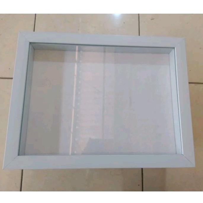 pigura 3D minimalis putih ukuran 30 cm x 40 cm cocok untuk mahar piagam foto 3D murah meriah foto na