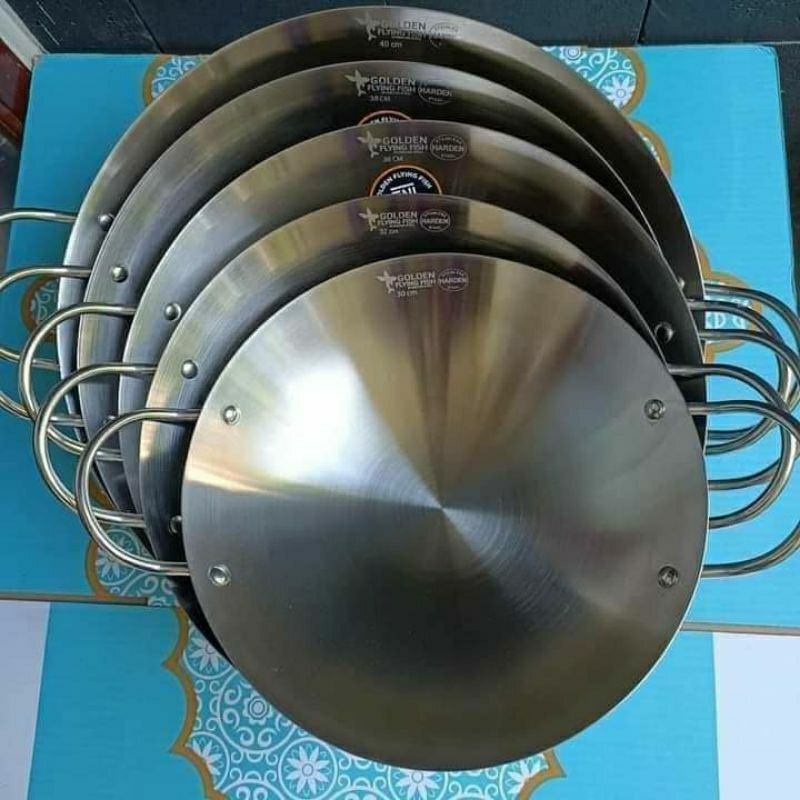 Wajan harden 40 cm stainless tebal