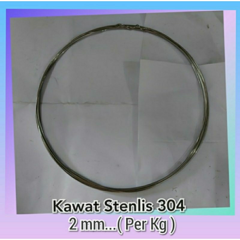 Kawat Tali Stenlis / Kawat Tali Jemuran / Kawat 304 == 2 mm  / Kg