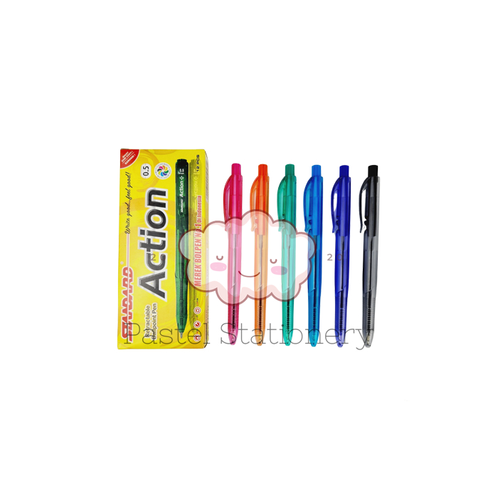 

Pulpen Standard Action 0.5mm - Bolpen Pena Pen Cetek Semi Gel 0,5 mm