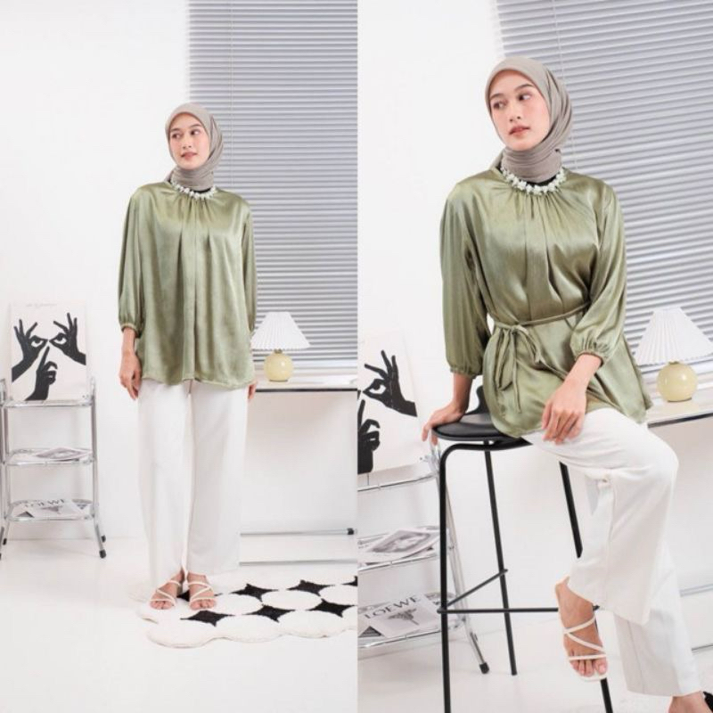 ATASAN BLOUSE SATIN SILK KONDANGAN PESTA