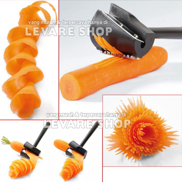 

UJ012 Spiral Wortel Curler Serutan Timun Carrot Dijual Pemotong Slicer Berkualitas Rautan