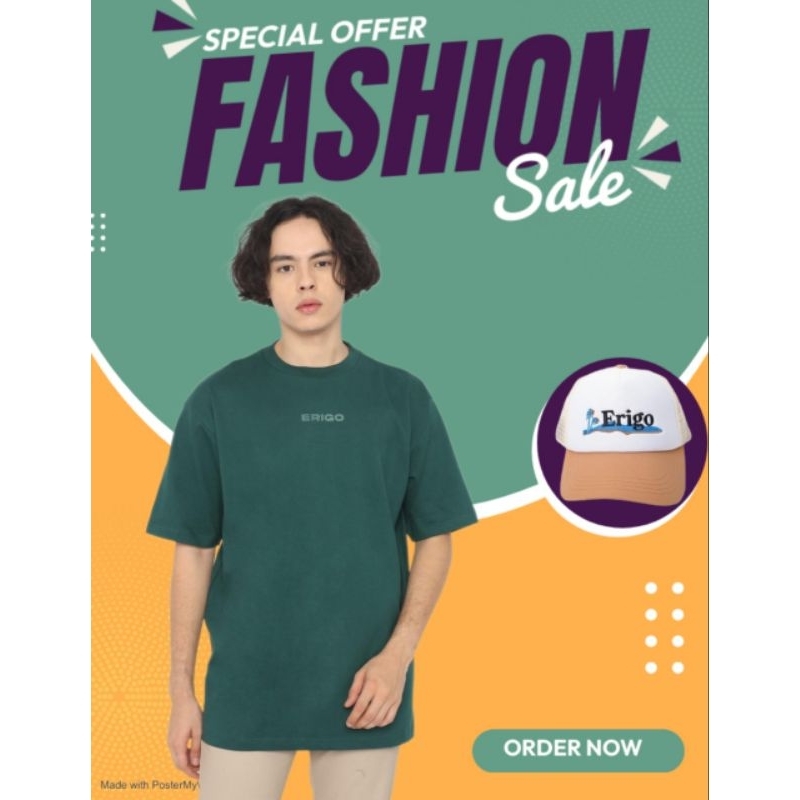 Kaos Distro Pria Premium Original Baju Oversize Cowok Kekinian Gratis Topi