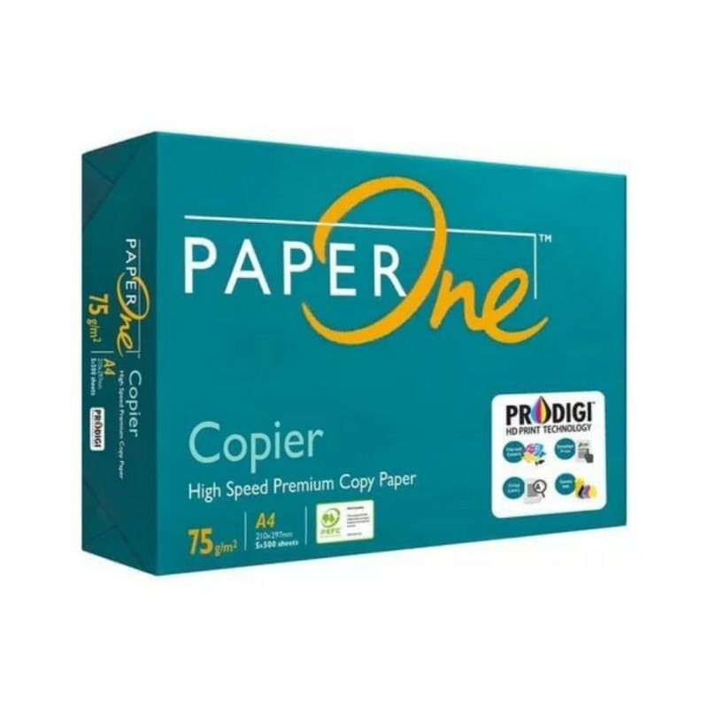 

(1Rim) Kertas HVS Print/Foto Copy Merk Paper One 75 gr A4
