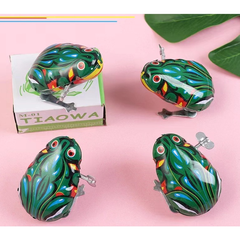 Tobie Besi Jarum Jam Kodok Fidget toy Vintage Tank Mainan Game Aksesoris Anak Koleksi Hadiah Wind Up