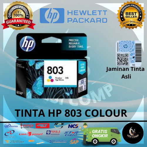Tinta HP 803 Colour/Warna Original Cartridge