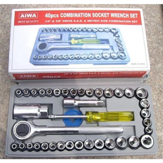 qT Kunci sok 4 Pcs Kunci shock Wrench Set 14 Bolting Kunci pas