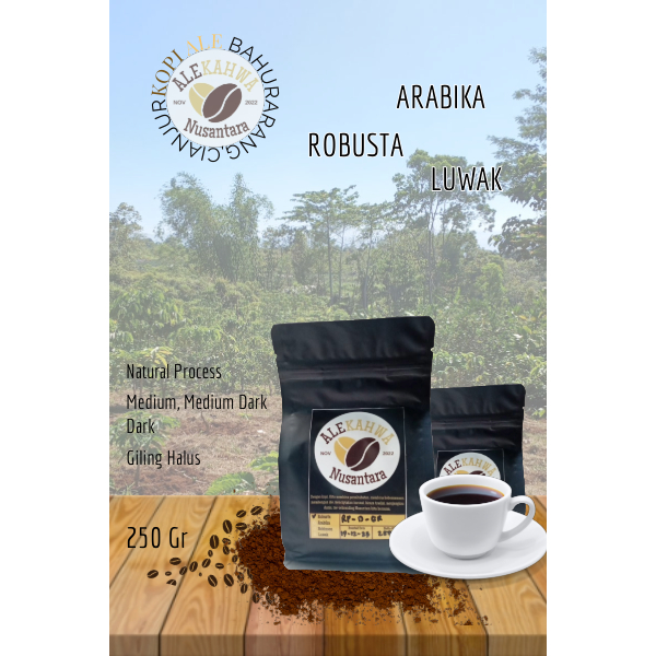 

Kopi Cianjur ALE Arabika/Robusta Gold 250 gram