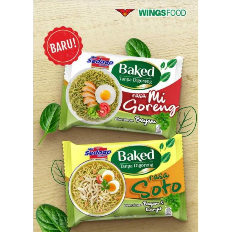

Mie Sedaap Baked Mi Sehat Panggang dari Bayam | Mi Instan Soto / Goreng 87 Gram