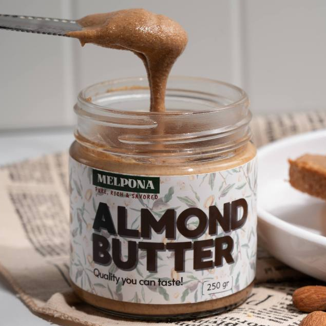 

Melpona Organic Almond Butter ( Sweet / Unsweetened ) / Selai Almond Organik / Organic Almond Peanut Butter / Selai Kacang Almond Organik / Olesan Almond Roti 250Gr