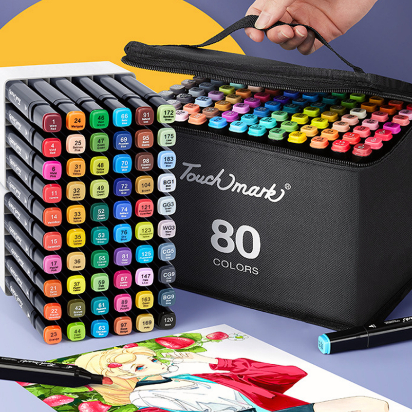 

Aimilo Spidol Warna Warni 1 Set Sketch Marker 2 Tip Touch Marker 48/60/80 Warna