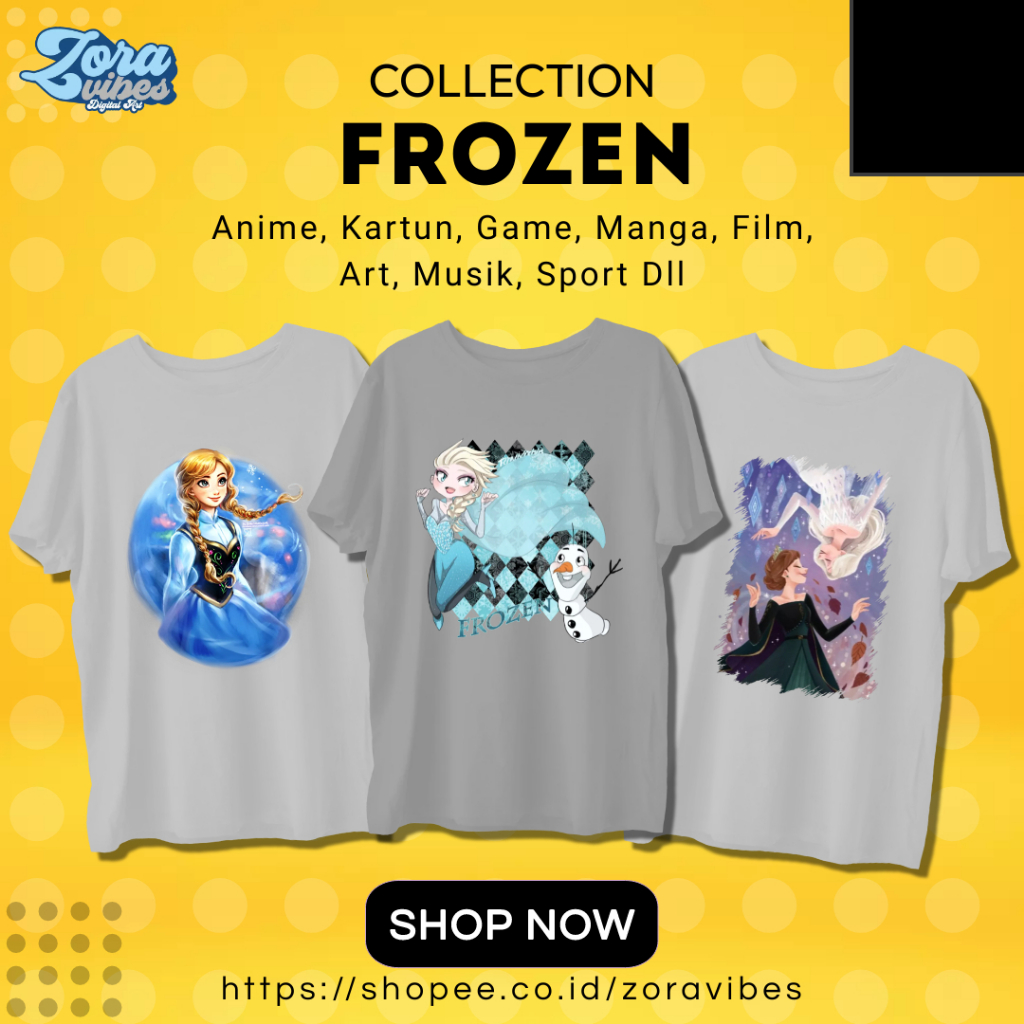 Kaos Frozen Anak Kaos Anak Cewek Kaos Anak Perempuan