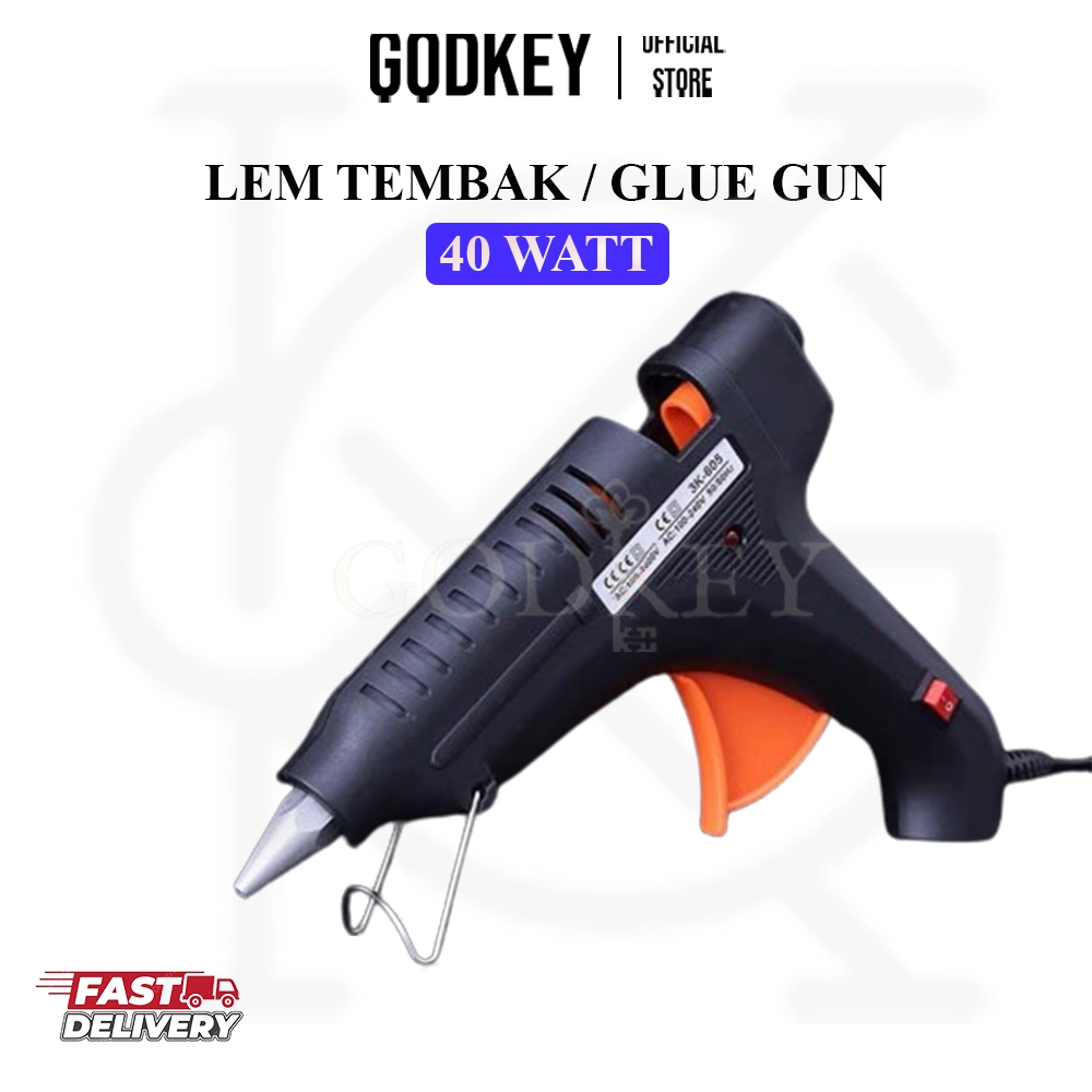 

Lem Tembak / Hot Melt Glue Gun On Off 40watt / Pistol Lem Glue Gun Besar Hitam 40 WATT