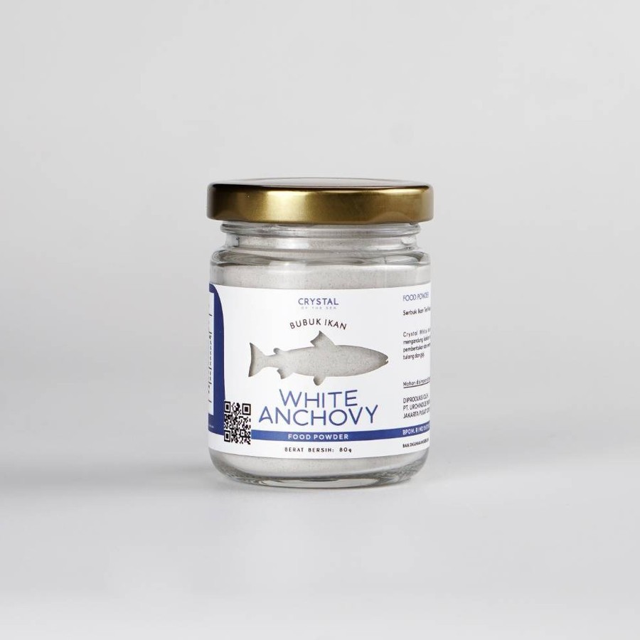 

Crystal of the sea Food Powder White Anchovy Dan Salmon Powder 20gr Kaldu Bubuk Mpasi