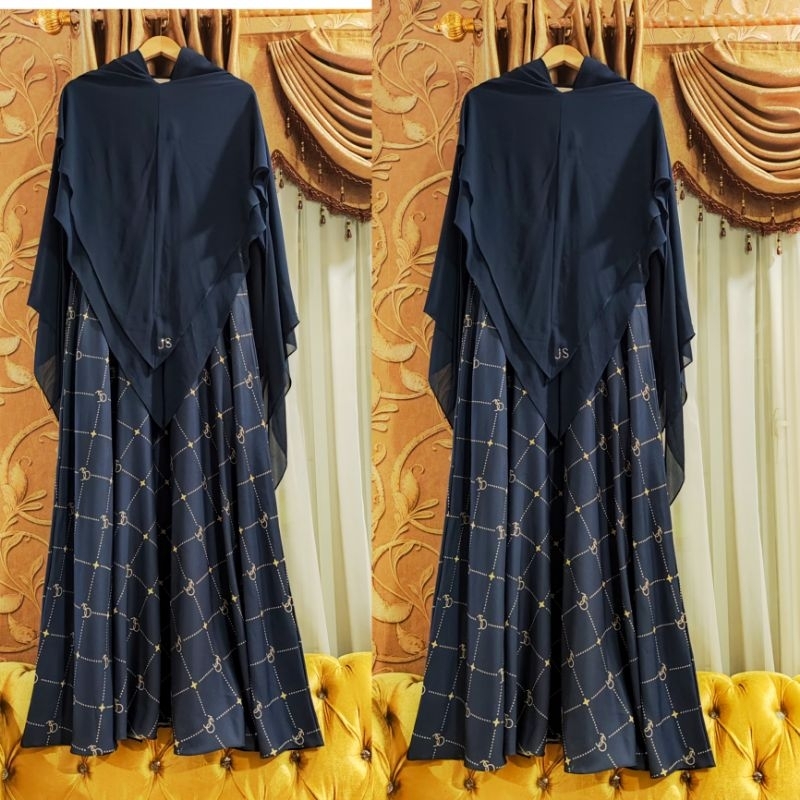 (SALE DISPLAY) Set syari dress by jawhara syari/Original jawhara syari/dress wanita/gamis wanita/Gam