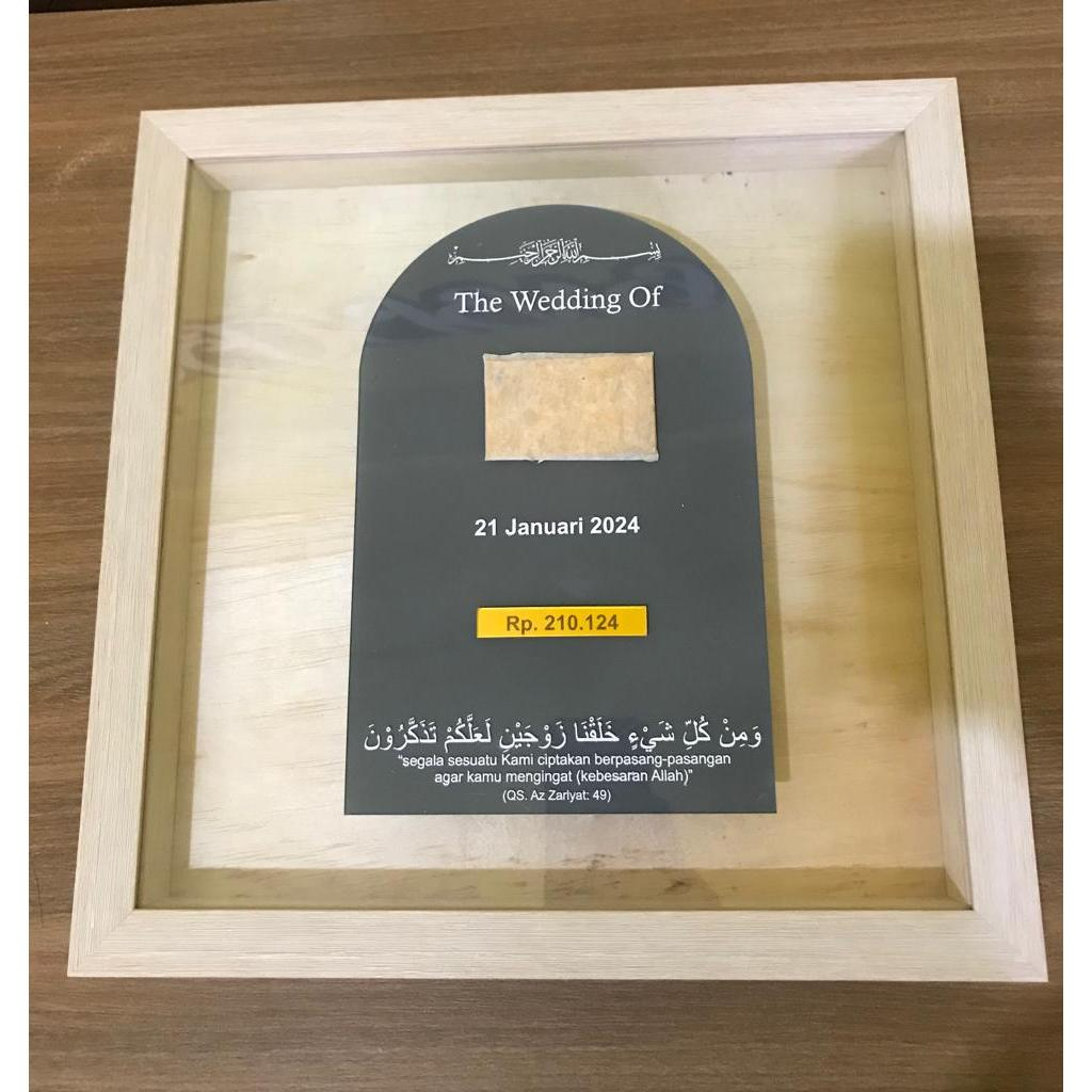 BINGKAI MAHAR FIBER KAYU PERNIKAHAN  MAHAR NIKAH SIMPEL