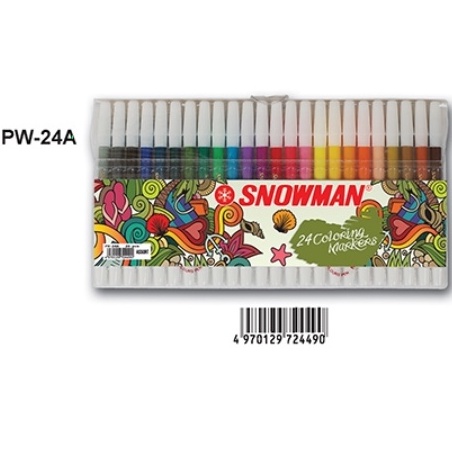 

9gTerkini SPIDOL SNOWMAN 24 Set WARNA WARNI PASTEL PW24A MARKER PW 24A MURAH AWET GROSIR ATK ECERAN SEKOLAH ALAT TULIS GAMBAR KANTOR J81