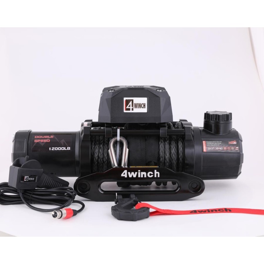 TERMURAH WINCH 4WINCH DOUBLE SPEED 12000LBS SYNTHETIC ROPE