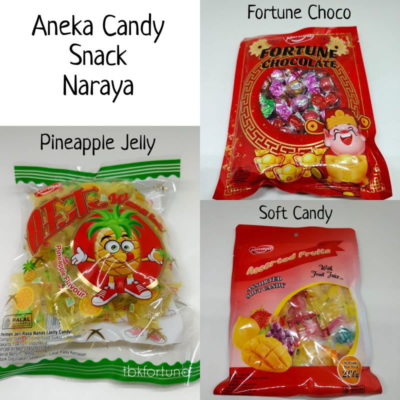 

Aneka Candy Snack Naraya(1pcs)