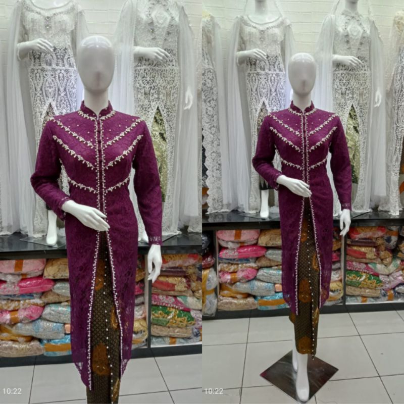 Kebaya Ibu Besan Bahan Brokat