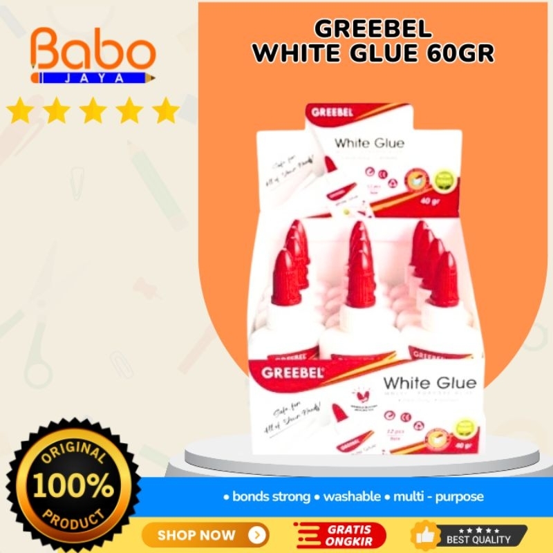 

BABO JAYA LEM CAIR GREEBEL WHITE GLUE 60GR