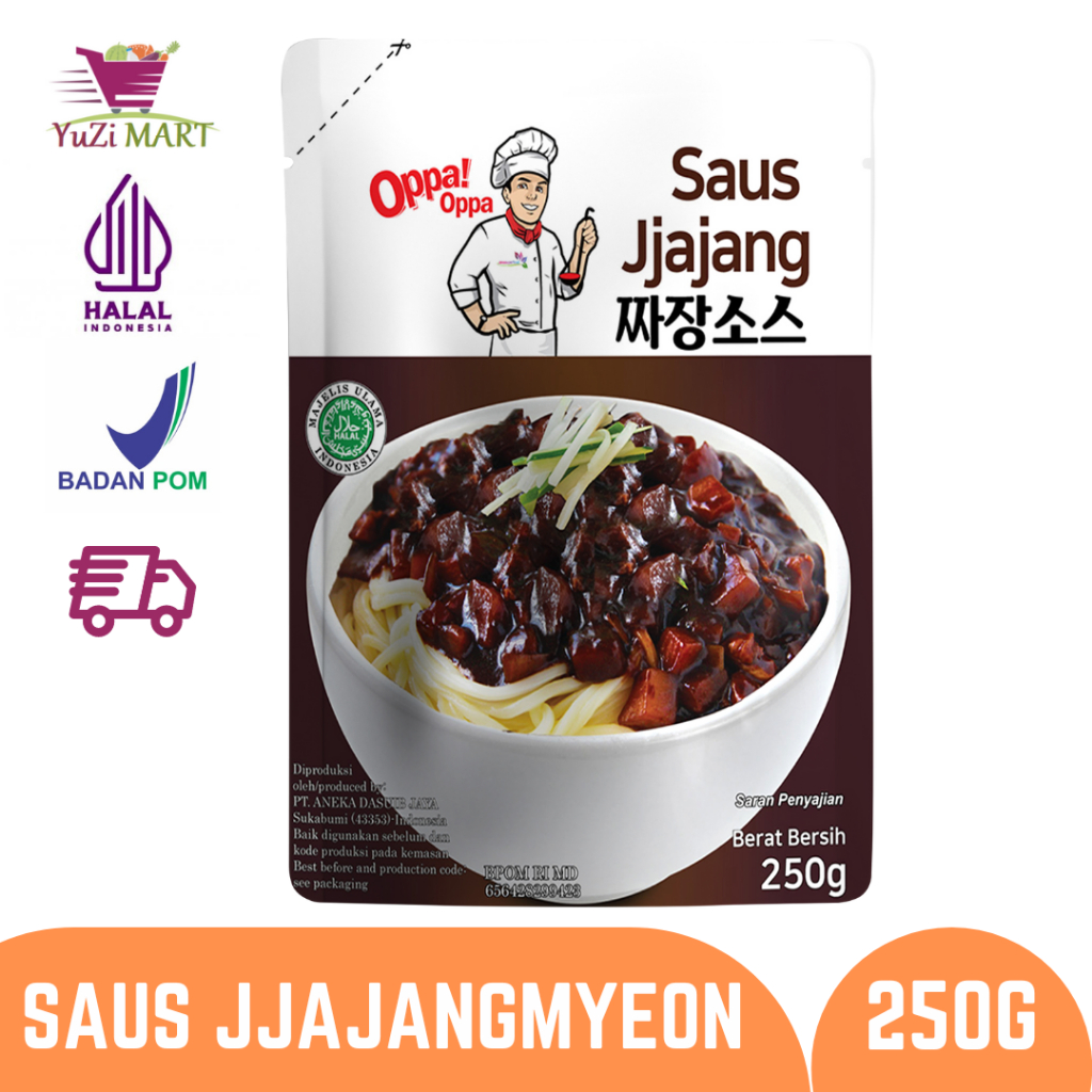 

Saus Jjajang Halal Pasta Kedelai Hitam 250g Saus jajangmyeon Oppa!Oppa