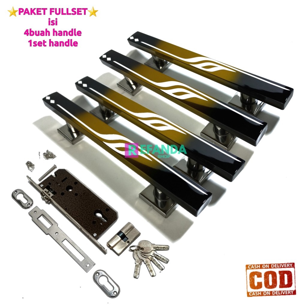 fullset handle gagang tarikan pintu rumah minimalis untuk pintu depan model kupu tarung daun pintu2