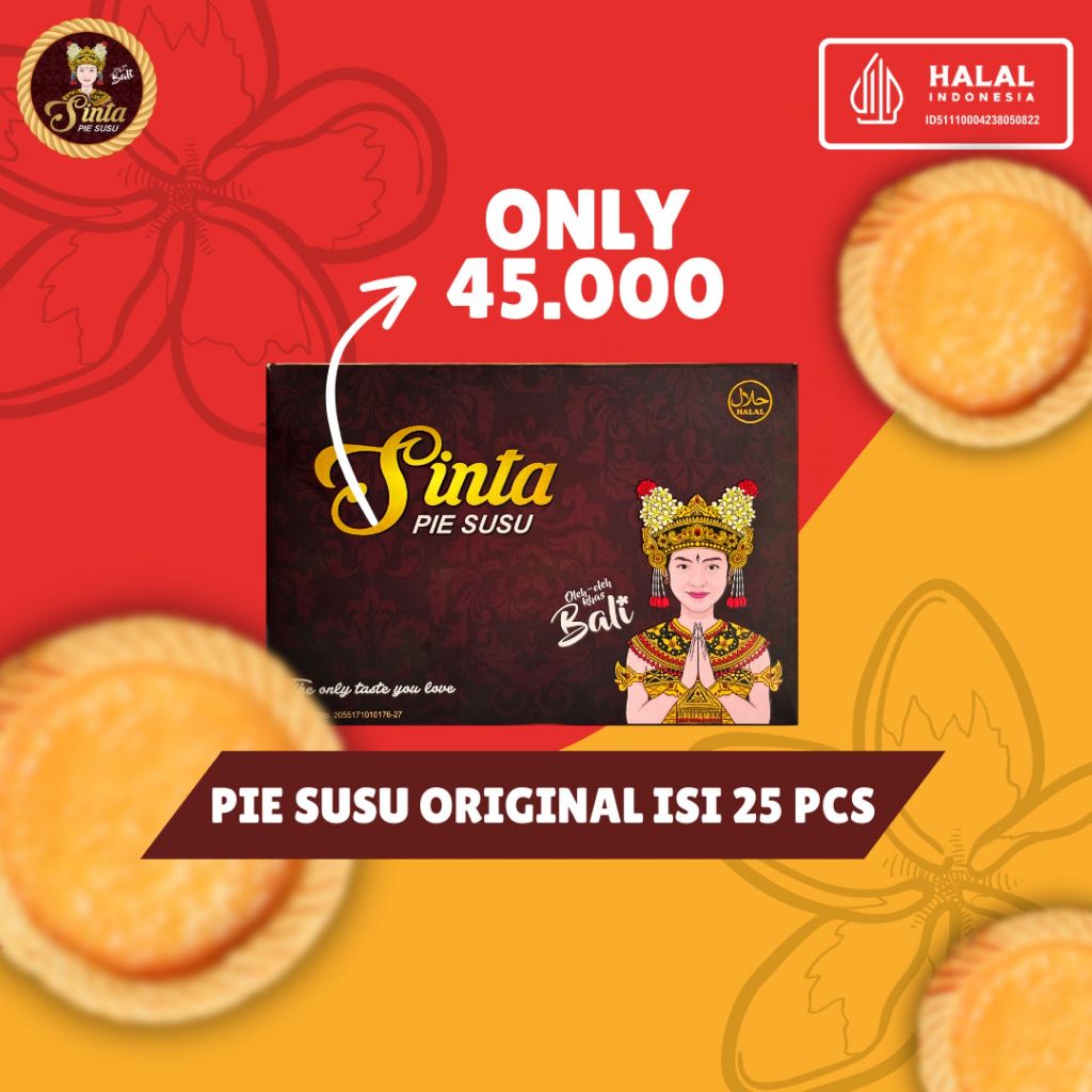 

Sinta Pie Susu Isi 25pcs Pie Susu Bali Oleh-oleh Khas Bali