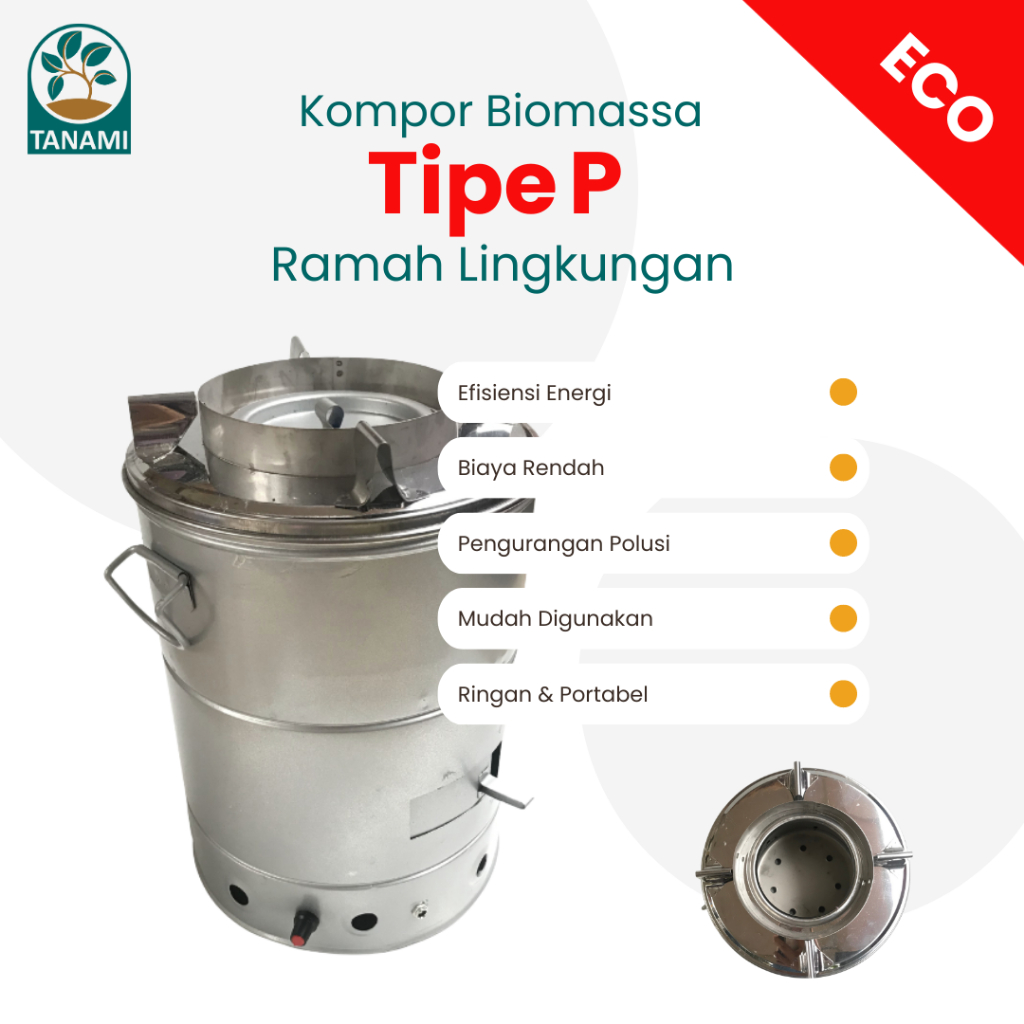 Kompor Biomassa / Kompor Arang Tungku untuk UMKM Tipe P