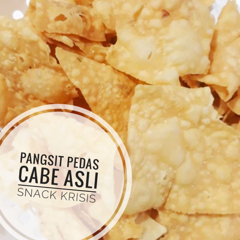 

Keripik pangsit pedas cabai asli 1 kg