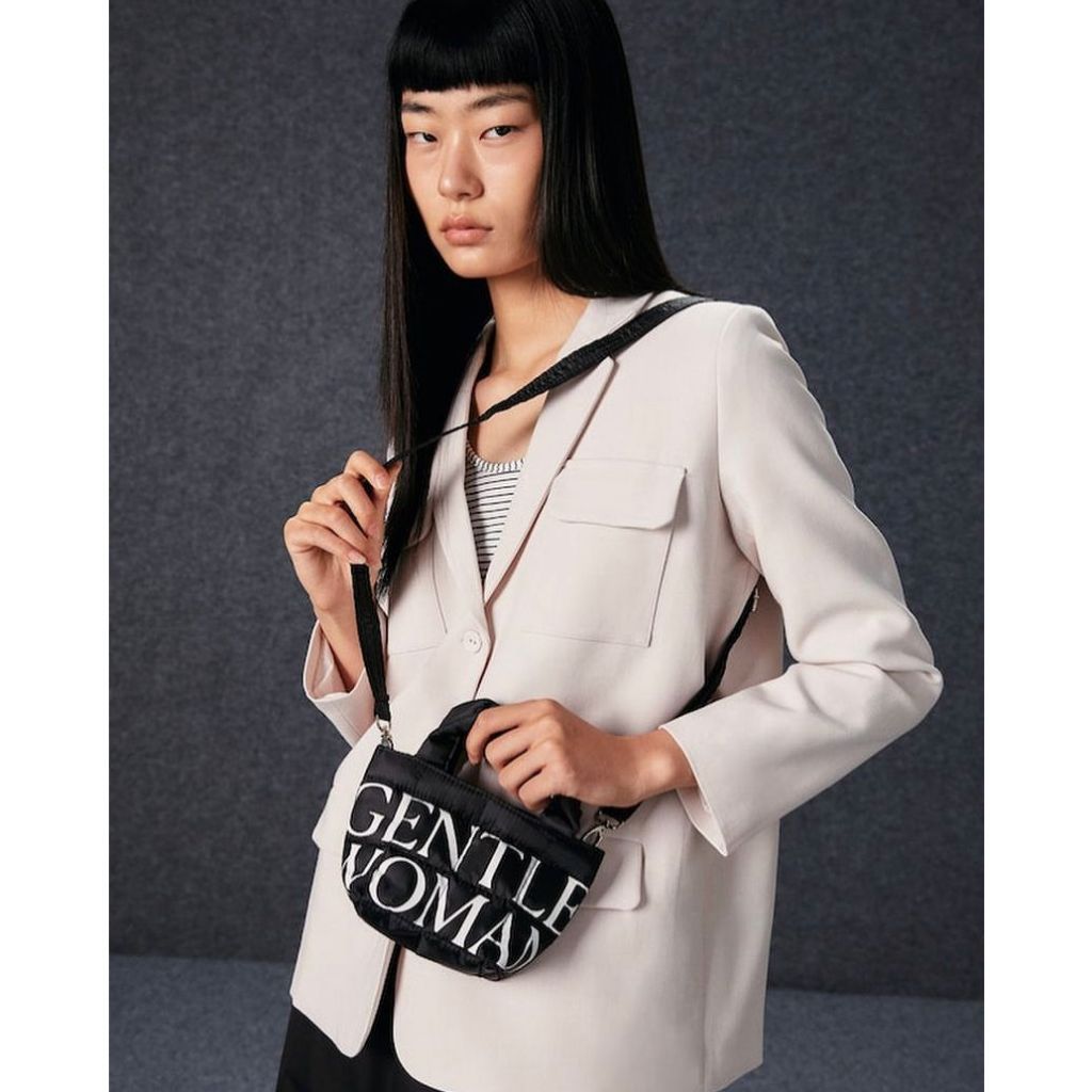 GENTLE WOMAN Criminal Puffer Micro Tote SlingBag (BLACK)