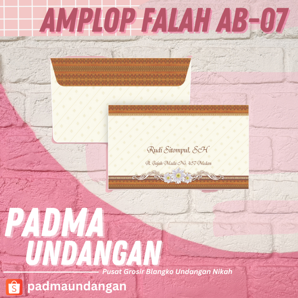 

Amplop Falah AB-07 | Pusat Grosir Blangko | PadmaUndangan