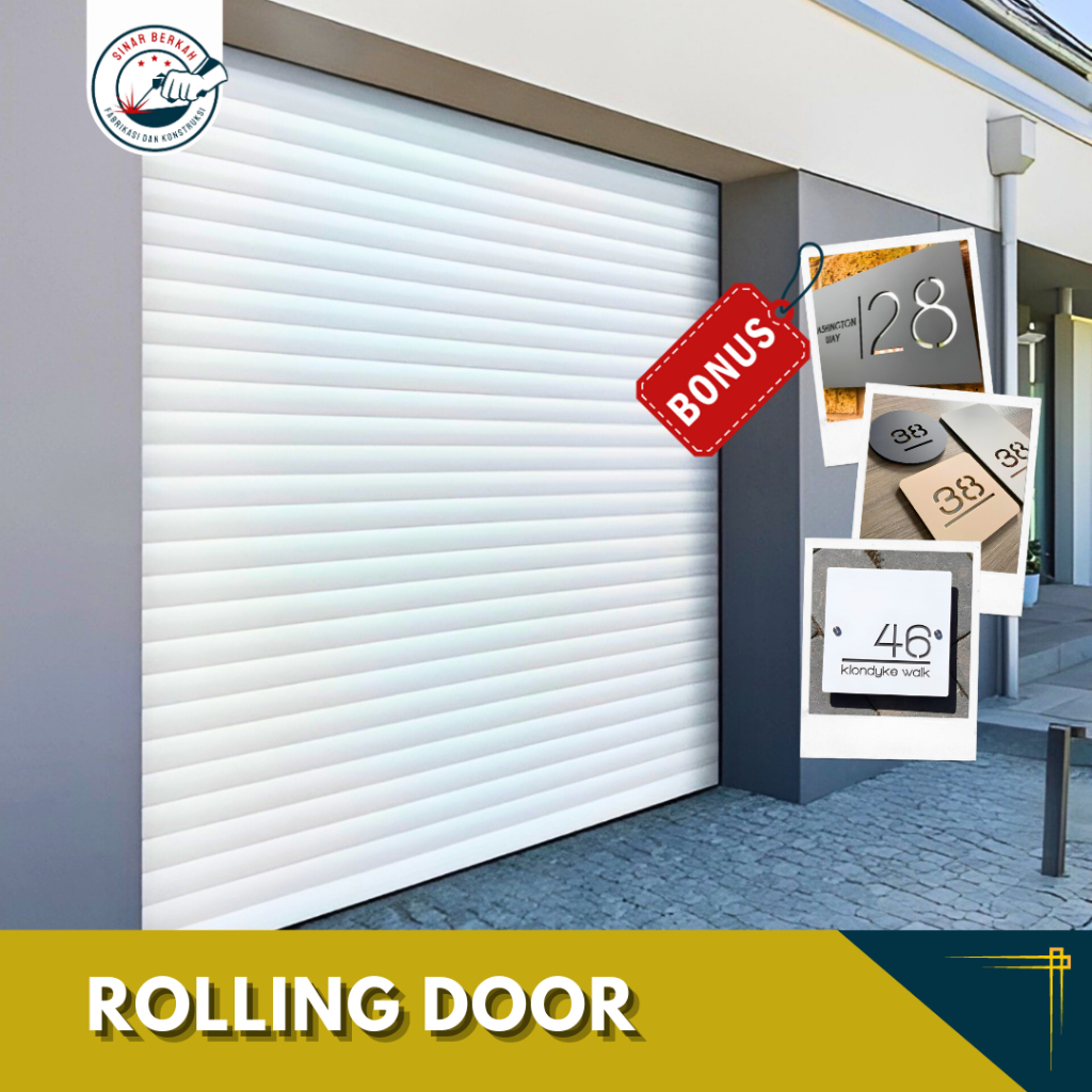Pintu Rolling Door Aluminium - One Sheet - Standard - Manual