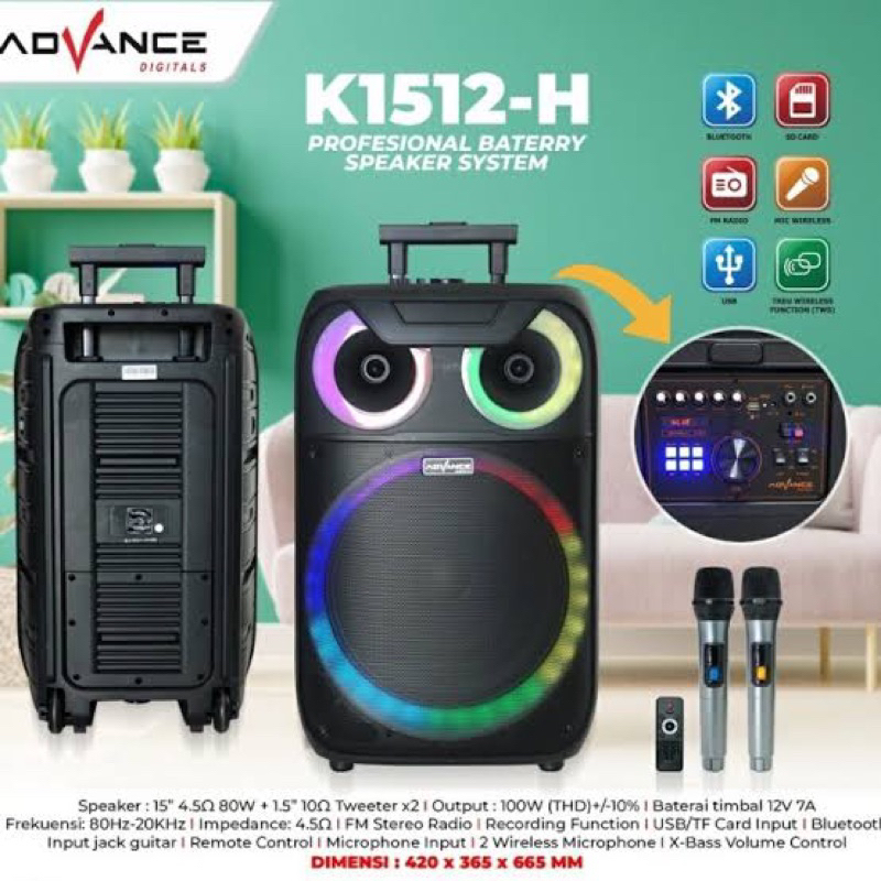 Advance Speaker Meeting Advance K1512H Advance Portable 15 inch ADVANCE K 1512H ADVANCE SPEAKER 15 I