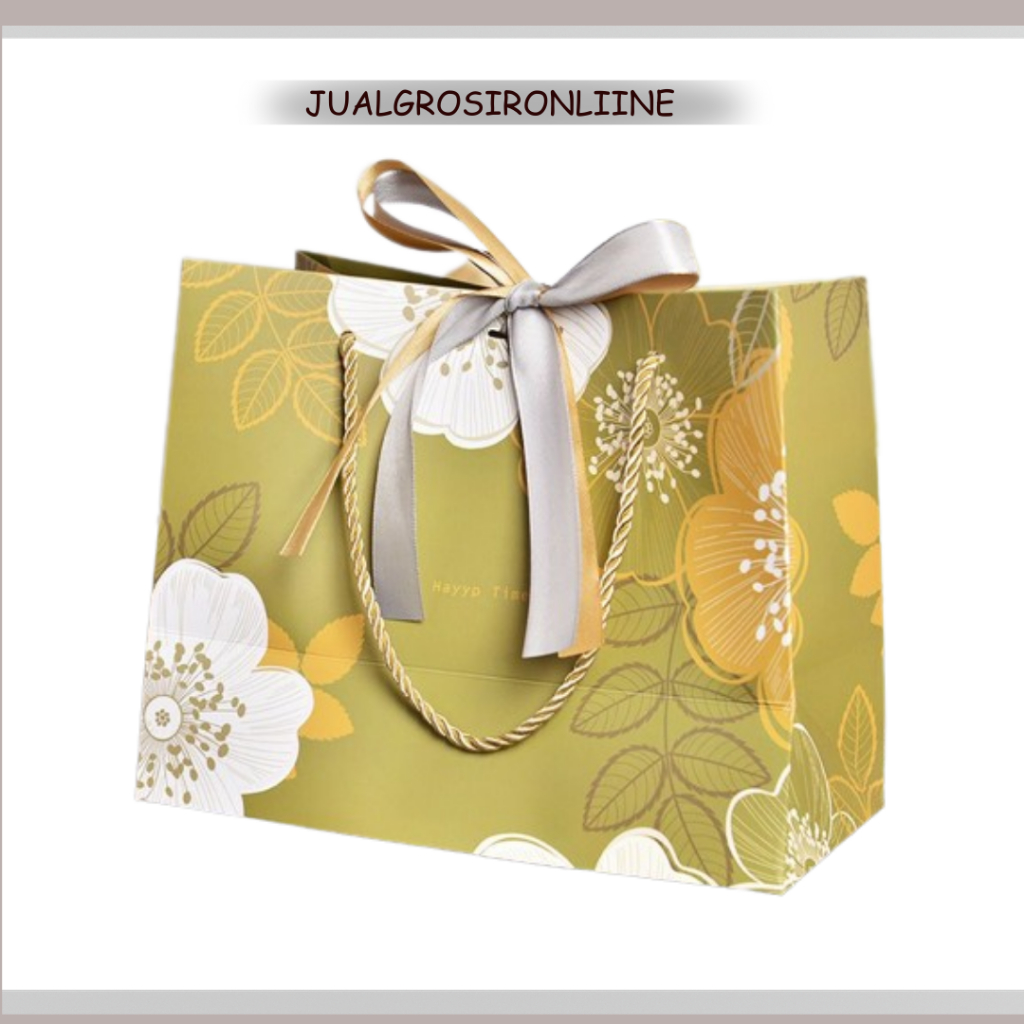 

Paper Bag Premium Floral + Pita Gift Bag Sovenir Tas Hadiah Kado