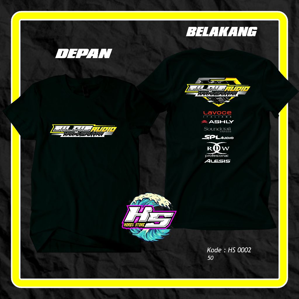 BAJU SOUND SYSTEM AUDIO BISA CUSTOM ATAU REQUEST NAMA KAOS SOUND SYSTEM TERBARU