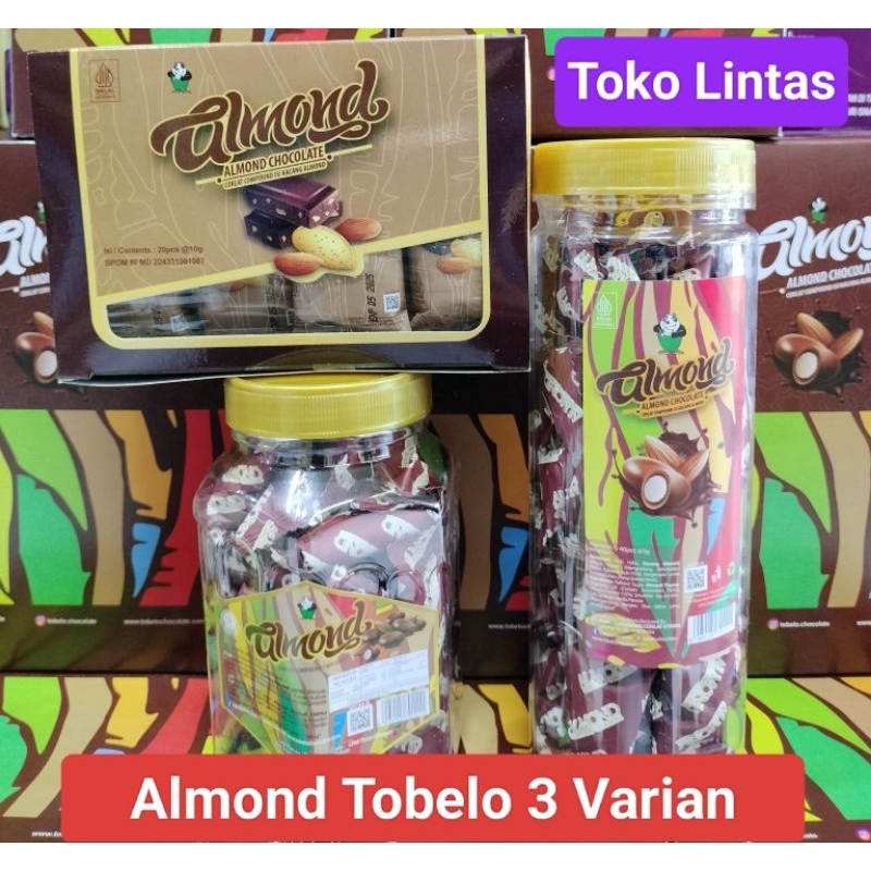 

Coklat Kacang Almond Tobelo Cokelat Compound isi Kacang Almond