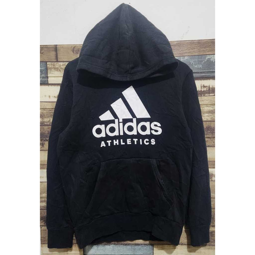 Adidas Sports Big Logo Pullover Hoodie Black Original ( Size L-XL )