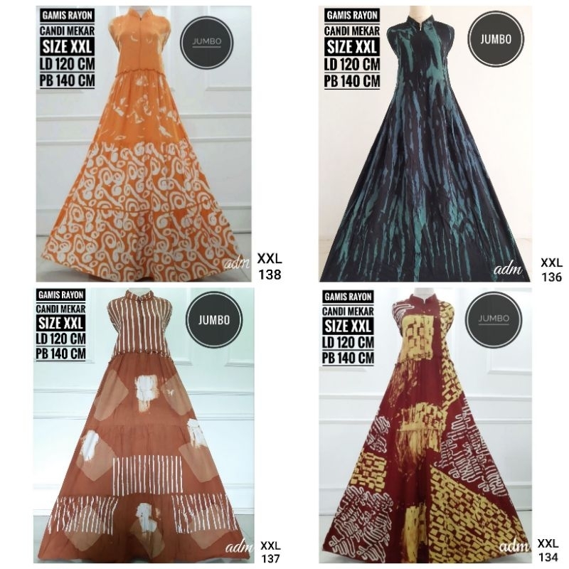 GAMIS TERBARU JUMBO LD 120 CM/GAMIS TWILL BERKUALITAS