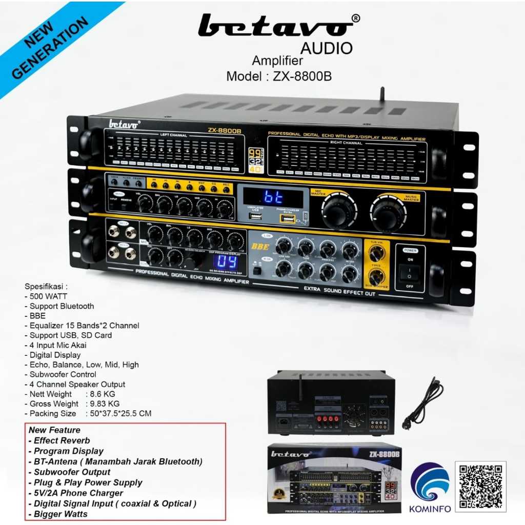 Amplifier Betavo ZX 8800B Karaoke