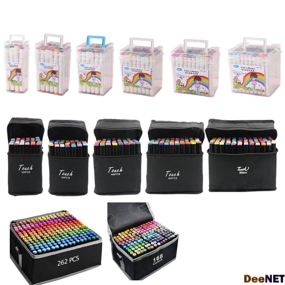 

ART N25D Touch Spidol Dual Side Fine Art Marker 12 24 3 36 4 48 6 8 168 double headed marker set Multi Color