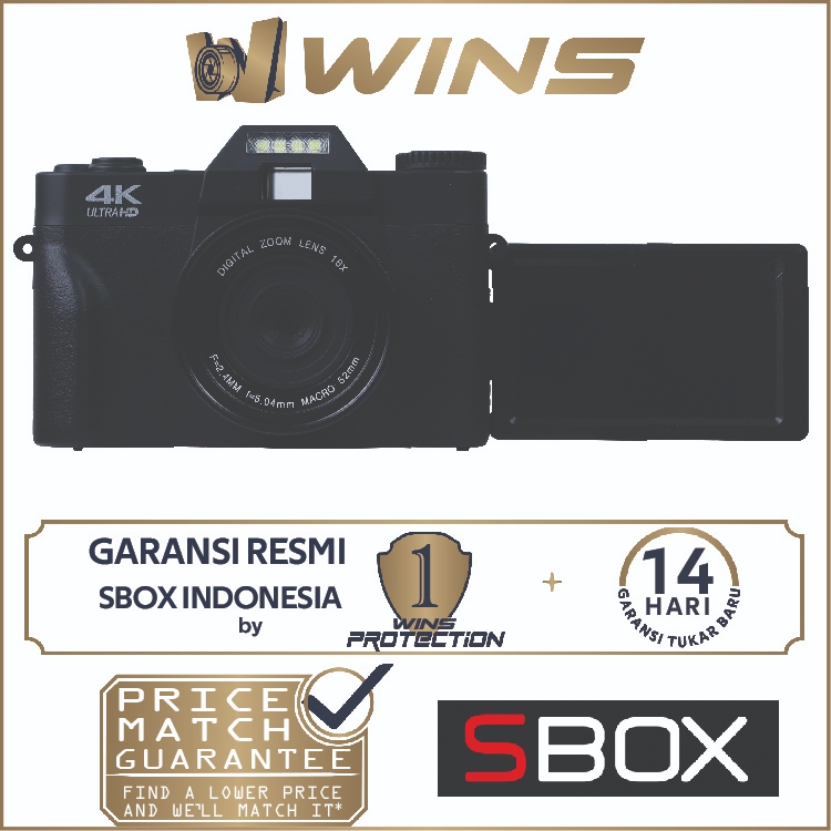 Sbox M8 Digital Camera 4K Ultra HD Macro Lens