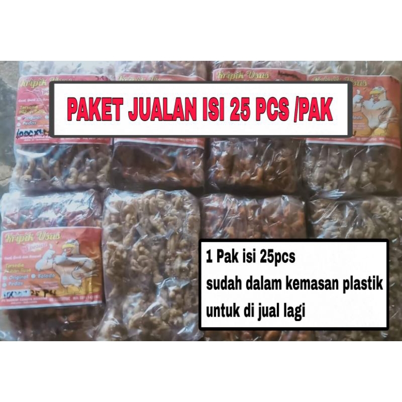 

Kripik Usus Ayam kriuk 1pak isi 25pcs 300g wangi daun jeruk