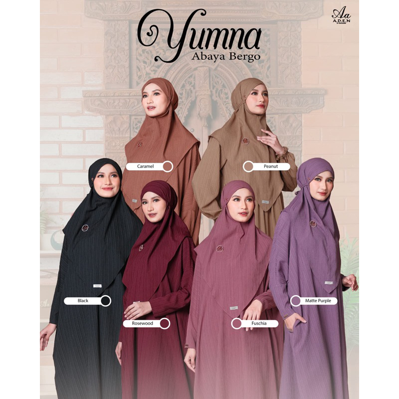 OPEN PO YUMNA SERIES (YUMNA DRESS & YUMNA ABAYA) BY ADEN HIJAB