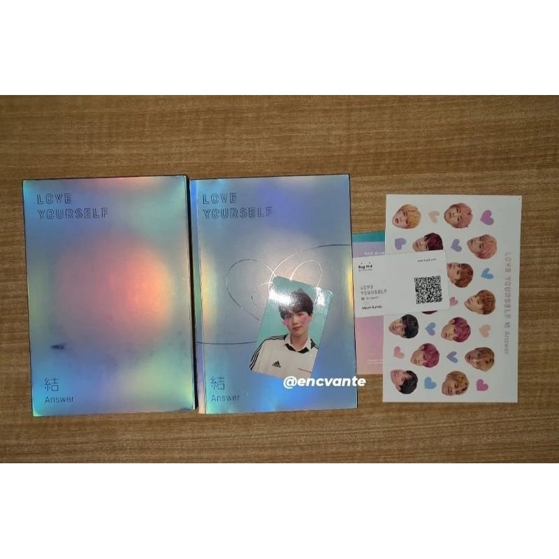 WTS BTS BANGTAN LY ANSWER F VERSION ALBUM FULLSET (YOONGI / SUGA PC)